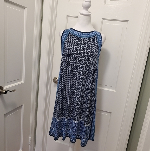 Max Studio Geometric Print Sleeveless Knit Dress Size Medium, Stretchy - Picture 1 of 8